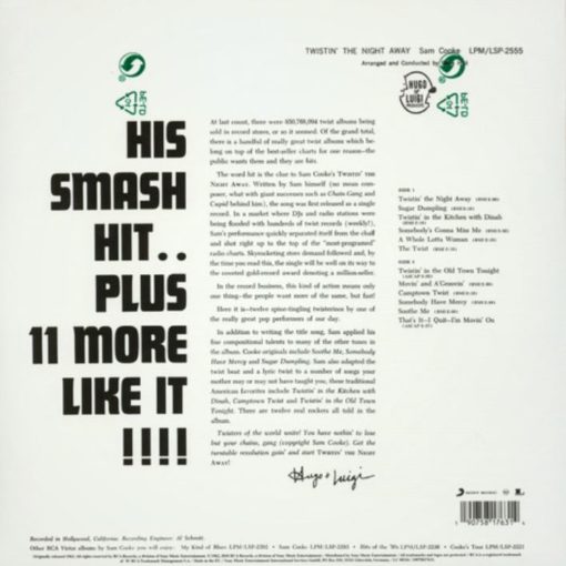Sam Cooke | Twistin' The Night Away [Vinyl] LP - Image 2