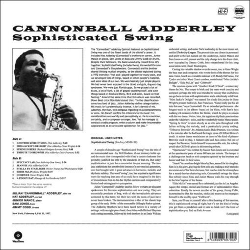 Cannonball Adderly | Sophisticated Swing [180g Vinyl Album] LP - Image 2