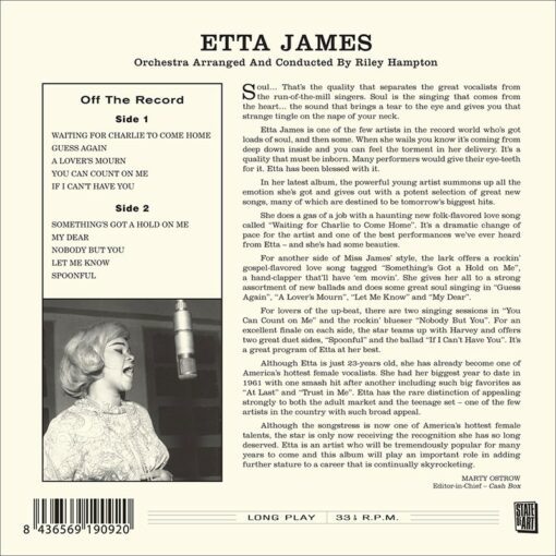 Etta James | Etta James - Third Album [Mini-Lp Gatefold Replica Digi-Pack Compact Disc] CD - Image 2