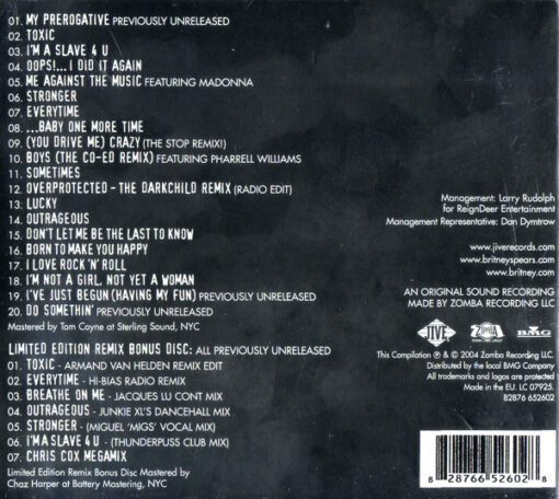 Britney Spears - Greatest Hits: My Prerogative (2xCD, Comp, Ltd) - Image 2