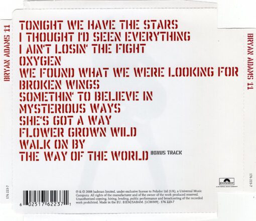 Bryan Adams - 11 (CD, Album) - Image 2