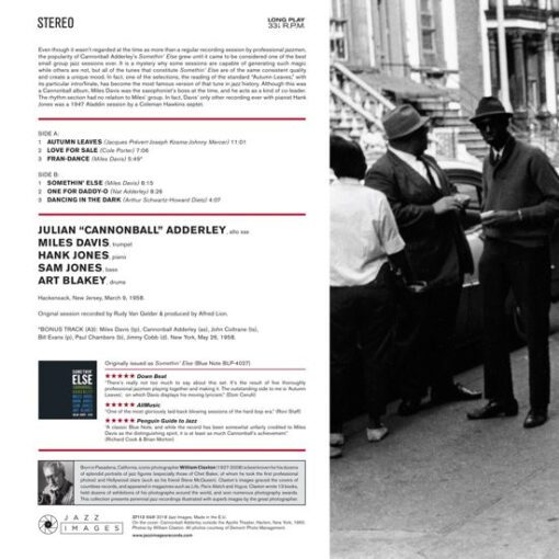 Cannonball Adderley - Somethin' Else (LP, Album, RE, 180) - Image 2