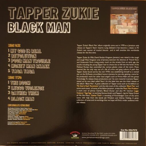Tapper Zukie - Black Man (LP, Album, RE) - Image 2