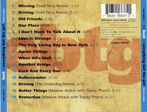 Everything But The Girl - The Best Of Everything But The Girl (CD, Comp, RE, Cin) - Image 2