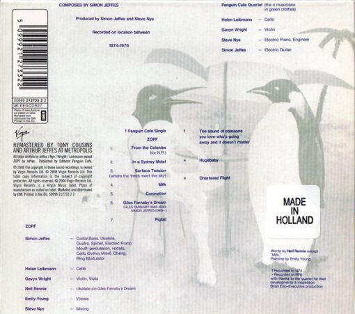 Penguin Cafe Orchestra - Music From The Penguin Cafe (CD, Album, RE, RM, Dig) - Image 2