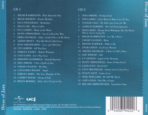 Various - Divas Of Jazz (2xCD, Comp) - Image 2
