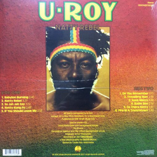 U-Roy - Natty Rebel (LP, Album, RE, S/Edition, Gre) - Image 2