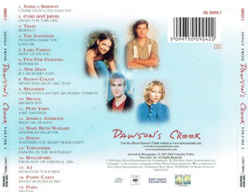 Various - Songs From Dawson's Creek (Volume 2) (CD, Comp) - Image 2