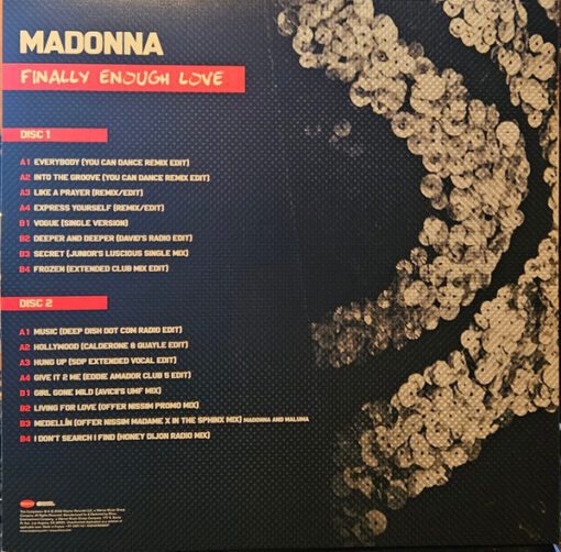 Madonna - Finally Enough Love (2xLP, Comp, RM) - Image 2