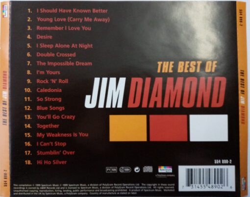 Jim Diamond - The Best Of Jim Diamond (CD, Comp) - Image 2