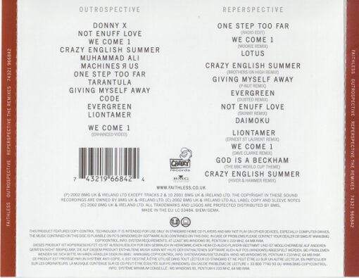 Faithless - Outrospective Reperspective The Remixes (CD, Album, Enh + CD, Comp) - Image 2