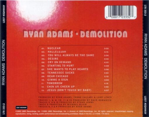Ryan Adams - Demolition (CD, Album, RP) - Image 2