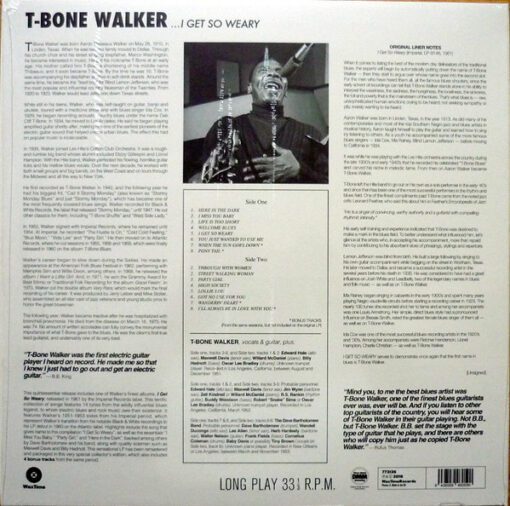 T-Bone Walker - I Get So Weary (LP, Album, Ltd, RE, RM, 180) - Image 2