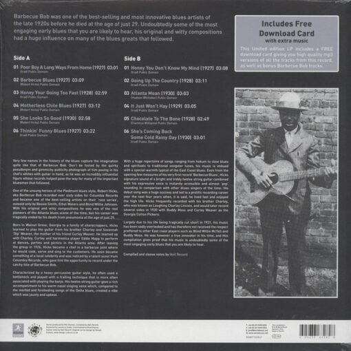 Barbecue Bob - The Rough Guide To Blues Legends: Barbecue Bob (Reborn and Remastered) (LP, Comp, Ltd, RM) - Image 2