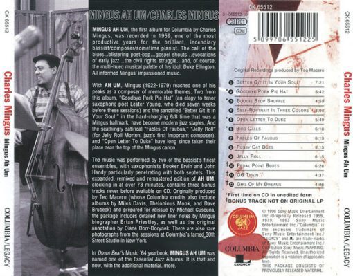 Charles Mingus - Mingus Ah Um (CD, Album, RE, RM) - Image 2